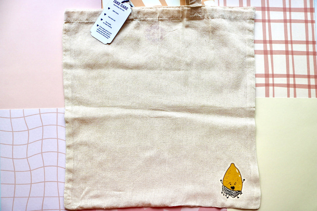 'Lemon Keffiyeh' Tote Bag