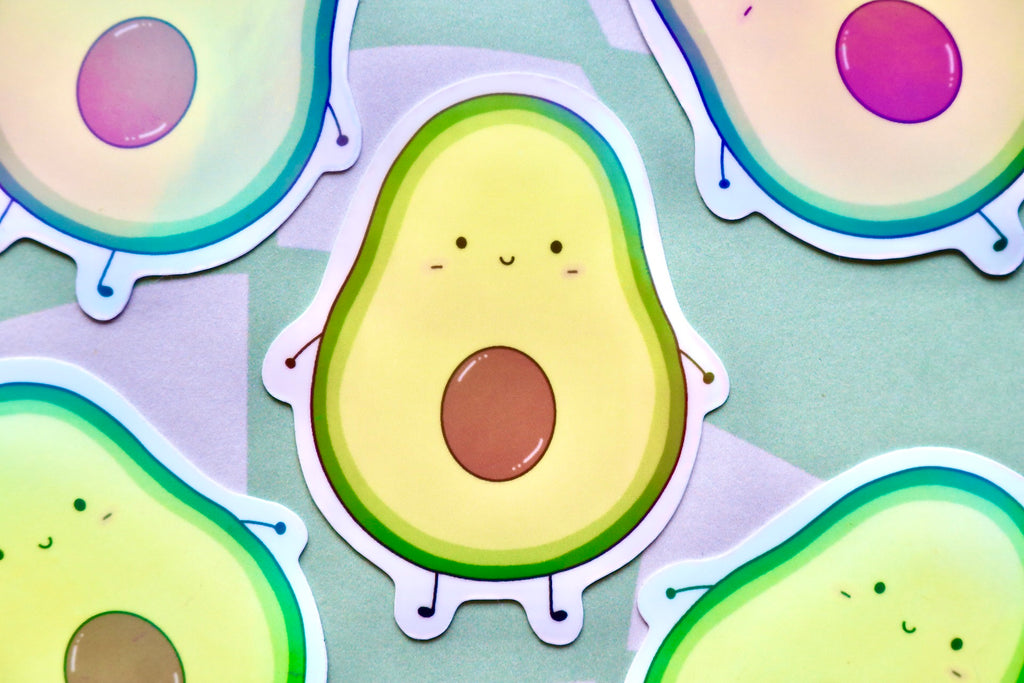 'Avocado' Die Cut Sticker