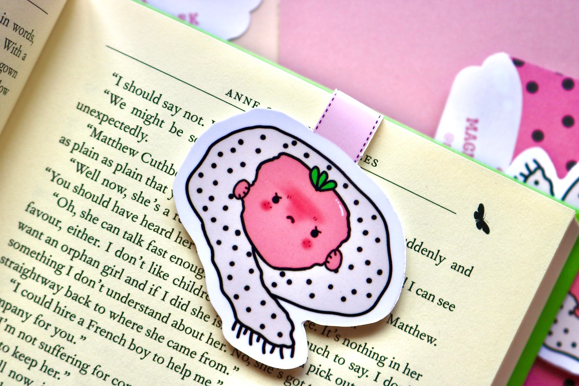 'Cold Strawberry' Magnetic Bookmark