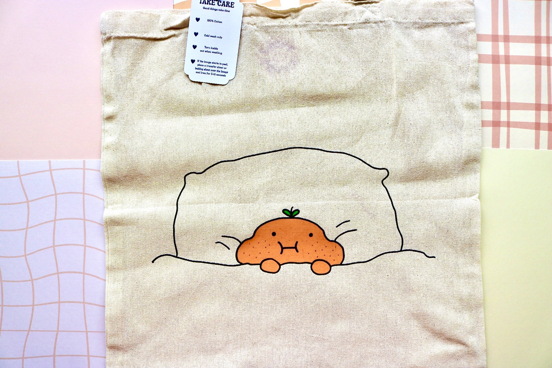 'Cosy Orange' Tote Bag