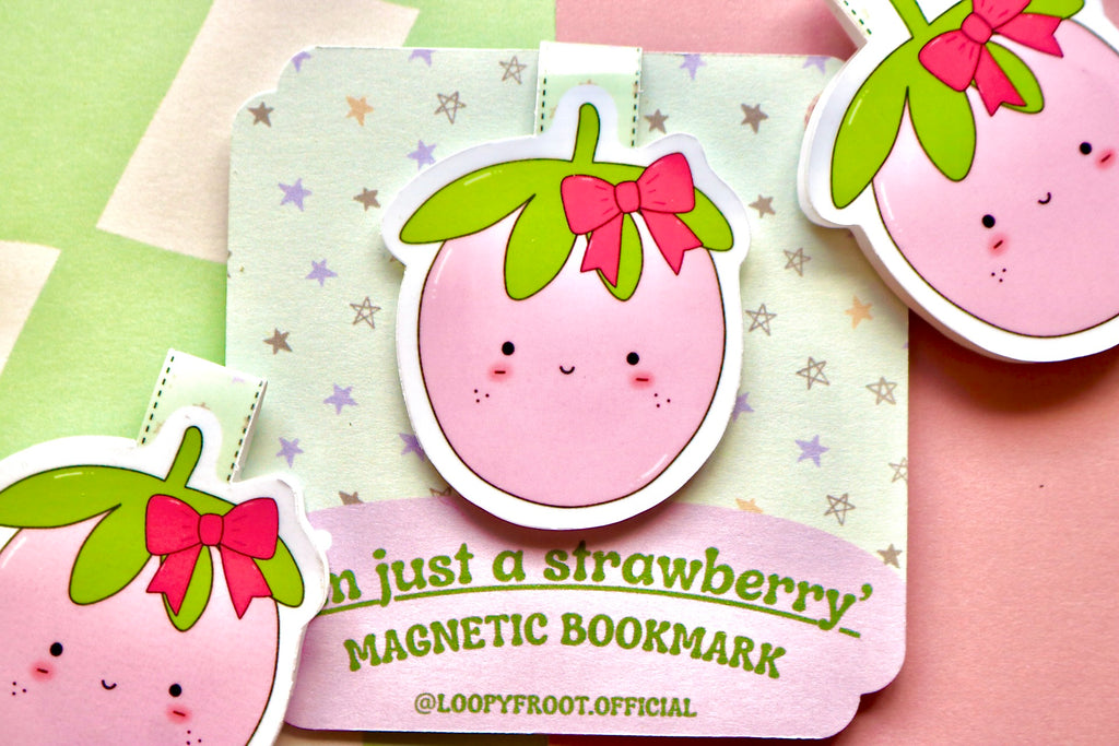 'Im Just A Strawberry' Magnetic Bookmark