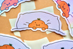 'Cosy Orange' Die Cut Sticker