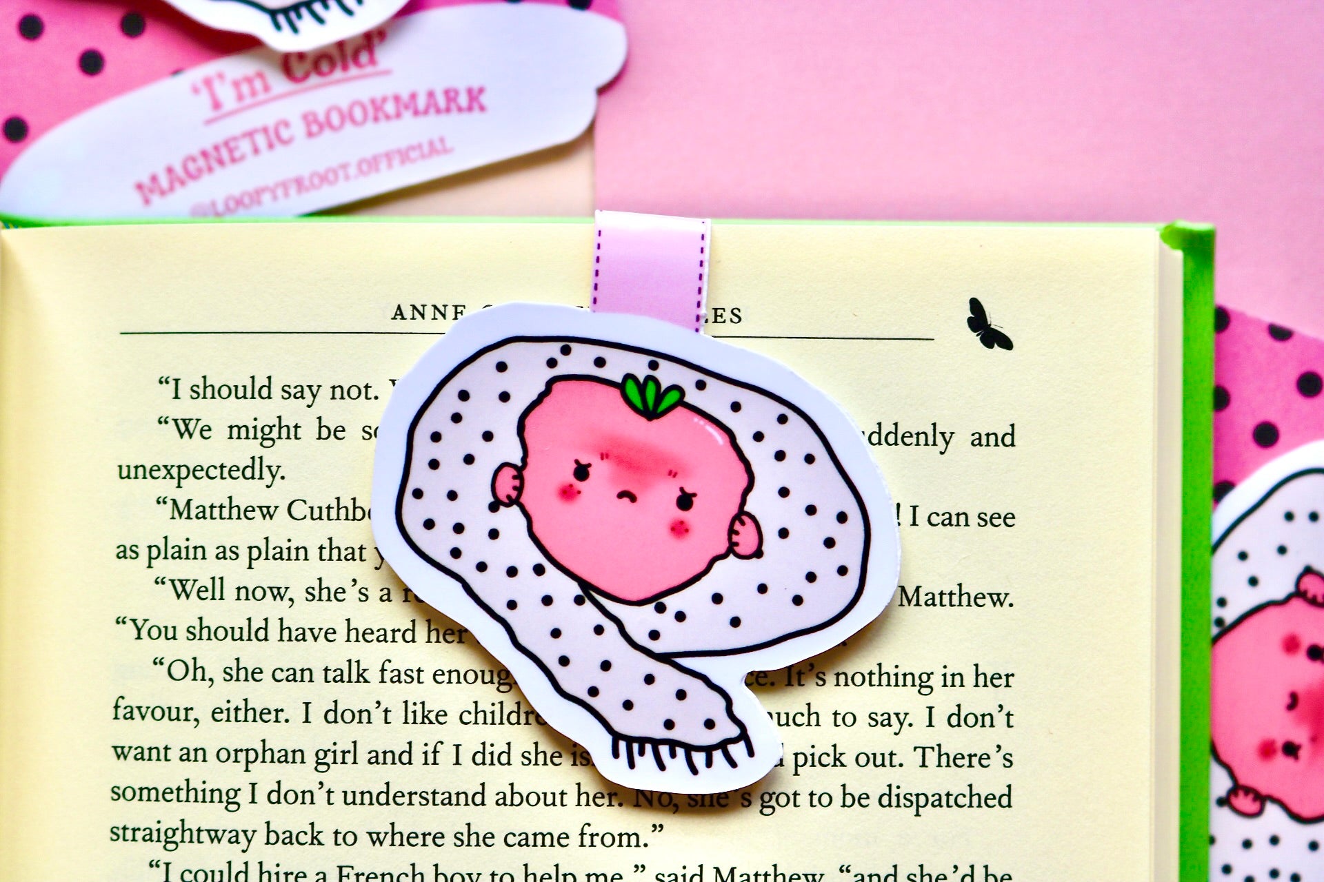 'Cold Strawberry' Magnetic Bookmark