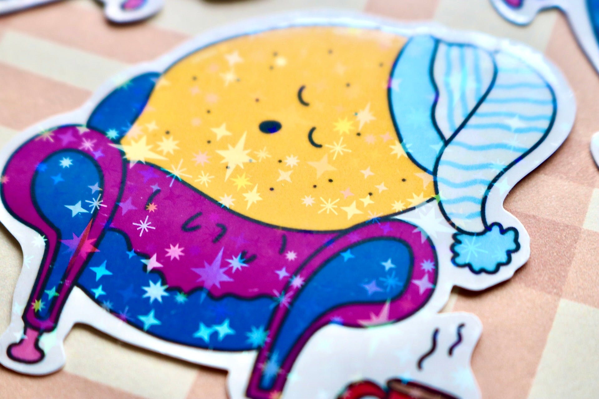 'Sleepy Lemon' Die Cut Sticker