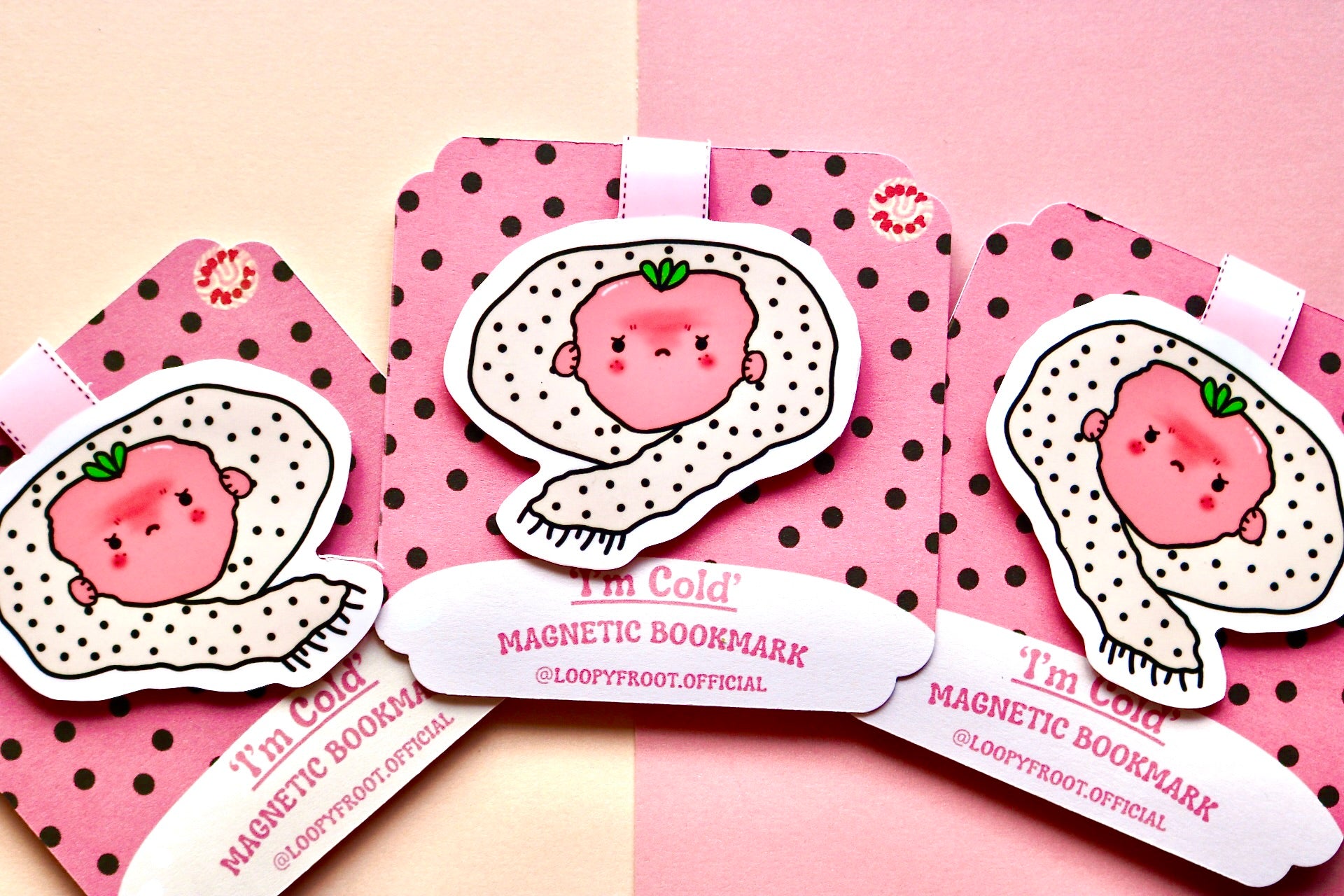 Root Bookmarks 'Cold Strawberry' Magnetic Bookmark – LOOPYFROOT