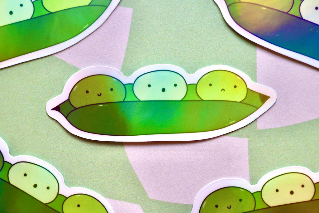 '3 Peas in a pod' Die Cut Sticker
