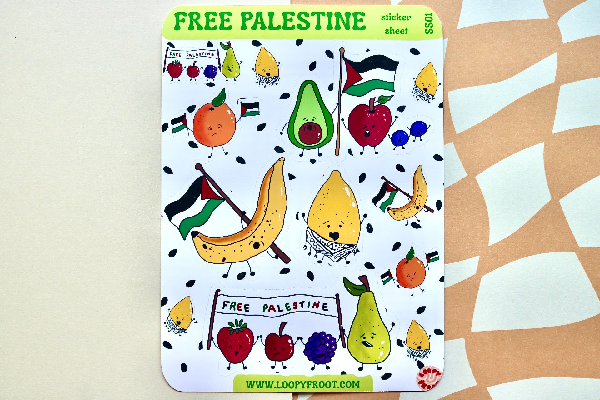 'Free Palestine' Sticker Sheet