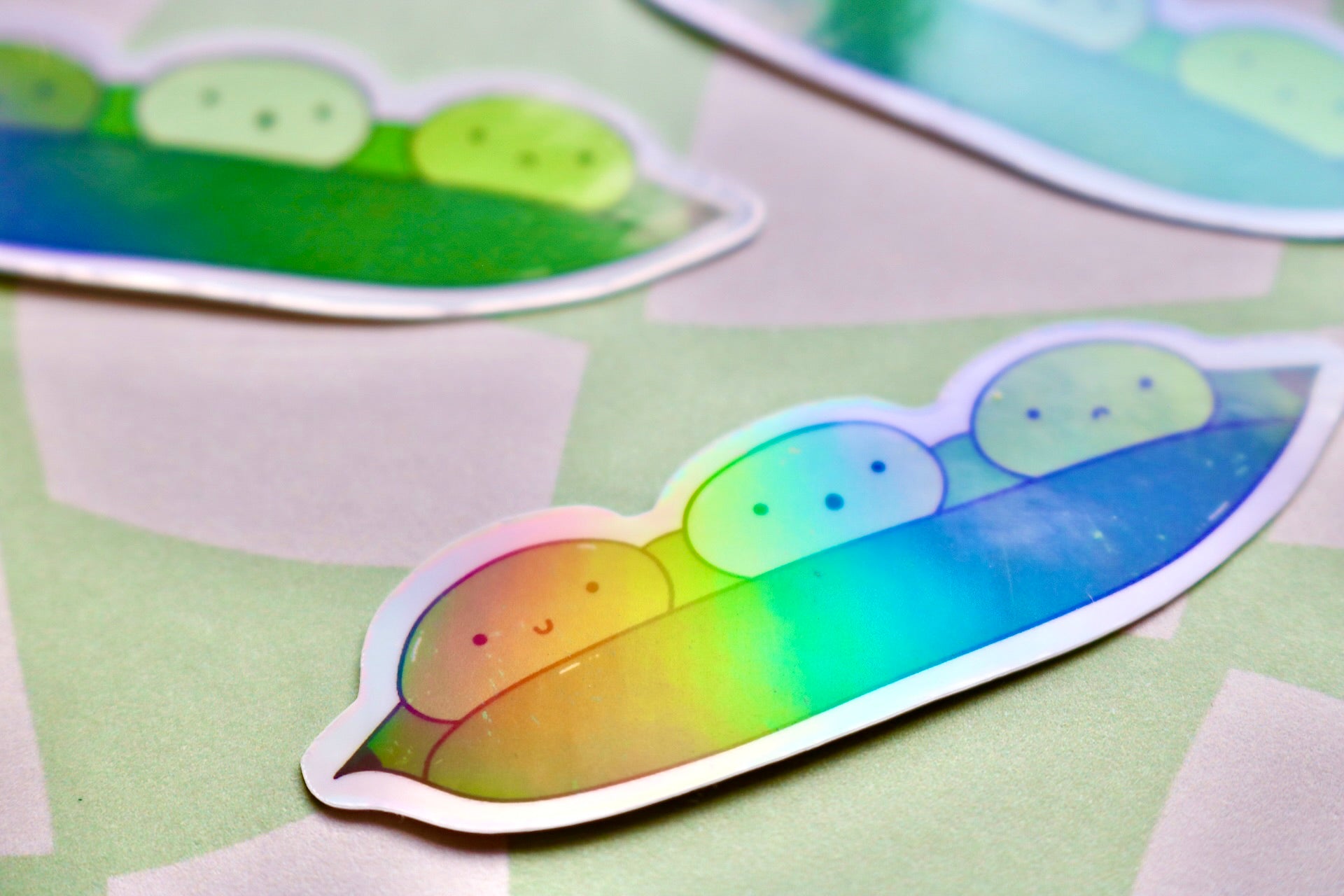 '3 Peas in a pod' Die Cut Sticker