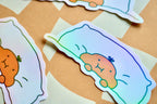 'Cosy Orange' Die Cut Sticker