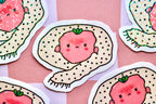 'Cold Strawberry' Die Cut Sticker