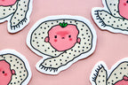 'Cold Strawberry' Die Cut Sticker